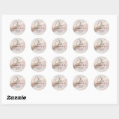 Glitzer Babydusche Runder Aufkleber (Blatt)