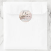 Glitzer Babydusche Runder Aufkleber (Tasche)