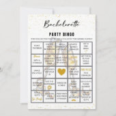 Glitzer Bachelorette Bingo Party Game Challenge Einladung (Vorderseite)