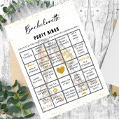 Glitzer Bachelorette Bingo Party Game Challenge Einladung
