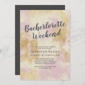 Glitzer Bachelorette Wochenende Einladung (Vorne/Hinten)
