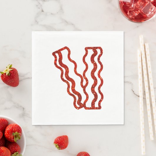 Glitzer Bacon Napkins Serviette (Beispiel)