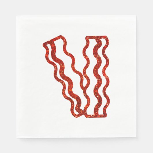 Glitzer Bacon Napkins Serviette (Vorderseite)