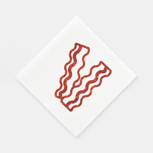 Glitzer Bacon Napkins Serviette (Ecke)