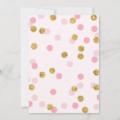 Glitzer Ballerina, Rosa und Goldsparkle Geburtstag Einladung (Rückseite)