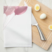 Glitzer Ballon Bunch Pink und Silber Geschirrtuch (Viertel Falte)