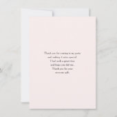 Glitzer Balloon Bunch Pink und Silver Vielen Dank Dankeskarte (Rückseite)