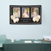 Glitzer Balloons Drei Fotos Schwarz 30. Geburtstag Banner (Messeveranstaltung)