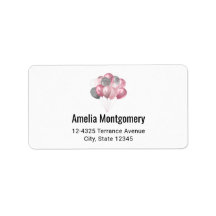 Glitzer Balloons Rosa und Silber