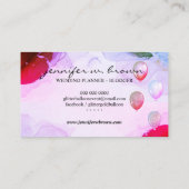 Glitzer Balloons Veranstaltungen Veranstaltungspla Visitenkarte (Rückseite)