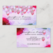 Glitzer Balloons Veranstaltungen Veranstaltungspla Visitenkarte (Vorne/Hinten)