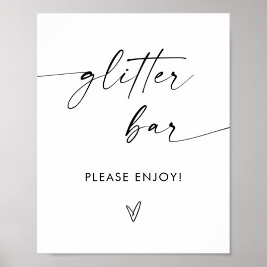 Glitzer Bar Sign | Unterzeichnung des Glitzer der Poster (Vorne)