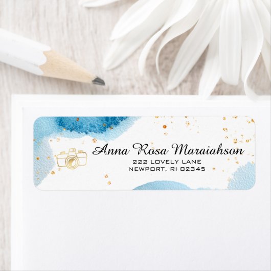 *~*Glitzer Beach Nautic Ocean Gold CAMERA (Insitu)