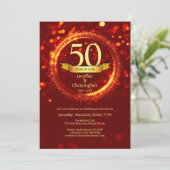 Glitzer bearbeiten Jahr Name Hochzeit Jahrestag Ro Einladung (Stehend Vorderseite)