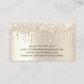 Glitzer Beauty Gold Visitenkarte (Rückseite)