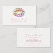 Glitzer Beauty Rosa Visitenkarte (Vorne/Hinten)