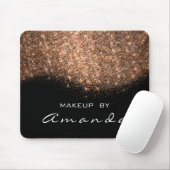 Glitzer Beauty Studio Makeup Kupfer Schwarz-weiß Mousepad (Mit Mouse)