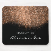 Glitzer Beauty Studio Makeup Kupfer Schwarz-weiß Mousepad (Vorne)