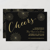 Glitzer bejubelt Party Einladung für neue Jahre (Vorne/Hinten)