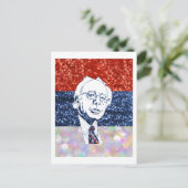 Glitzer bernie sanders postkarte (Stehend Vorderseite)
