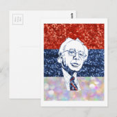 Glitzer bernie sanders postkarte (Vorne/Hinten)