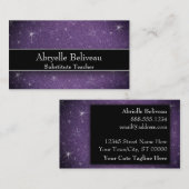 Glitzer Berufliche Stellvertretende Preschool Lehr Visitenkarte (Vorne/Hinten)