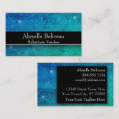 Glitzer Berufliche Stellvertretende Preschool Lehr Visitenkarte (Vorne/Hinten)