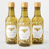 Glitzer Biene danke Ihnen Weinetikett (Flaschen)