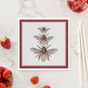 Glitzer-Bienen Serviette
