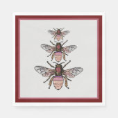 Glitzer-Bienen Serviette (Vorderseite)