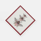 Glitzer-Bienen Serviette (Ecke)