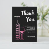 Glitzer, Bier, Wein, Erwachsener, danke Karte (Stehend Vorderseite)