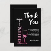 Glitzer, Bier, Wein, Erwachsener, danke Karte (Vorne/Hinten)