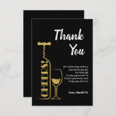 Glitzer, Bier, Wein, Erwachsener, Dankeschön Karte (Vorne/Hinten)