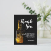 Glitzer, Bier, Wein, Erwachsener, Dankeschön Karte (Stehend Vorderseite)