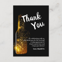 Glitzer, Bier, Wein, Erwachsener, Dankeschön Karte