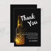 Glitzer, Bier, Wein, Erwachsener, Dankeschön Karte (Vorne/Hinten)