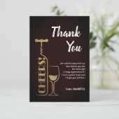 Glitzer, Bier, Wein, Erwachsener, Dankeschön Karte (Stehend Vorderseite)
