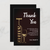 Glitzer, Bier, Wein, Erwachsener, Dankeschön Karte (Vorne/Hinten)