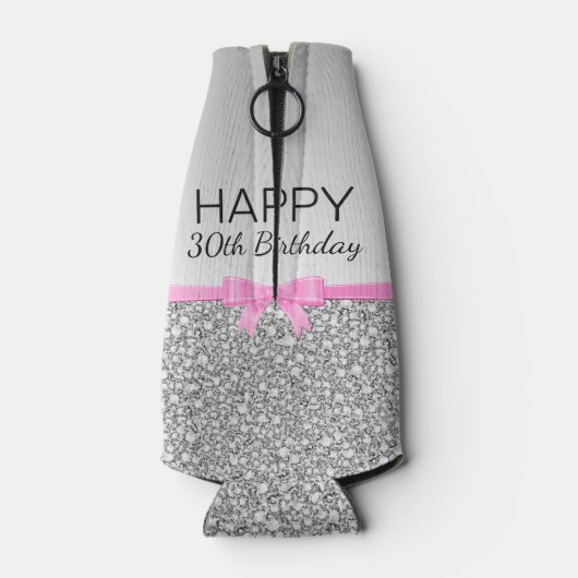Glitzer Birthday Flaschenkühler (Rückseite)