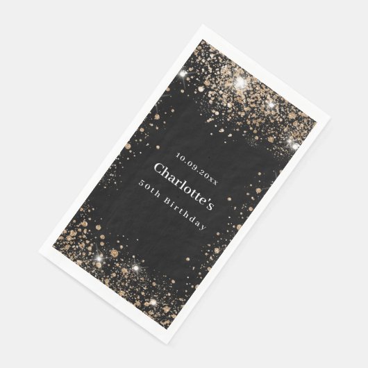 Glitzer Birthday Serviette (Ecke)