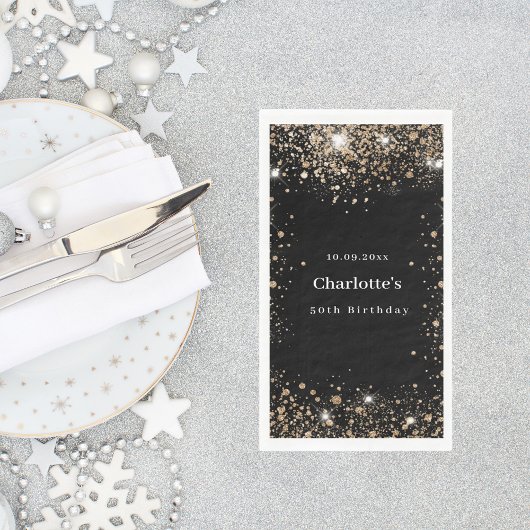 Glitzer Birthday Serviette