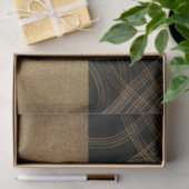 Glitzer Black and Bronze Modern Luxus Glam Chic Seidenpapier (Geschenk)