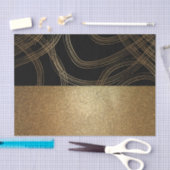 Glitzer Black and Bronze Modern Luxus Glam Chic Seidenpapier (Handwerk)