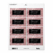 Glitzer Black Gerahmt Rose UAWG Boutique (Vorne)