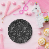 Glitzer-Blank für Black Sequins Pappteller (Party)