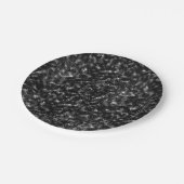 Glitzer-Blank für Black Sequins Pappteller (Schrägansicht)