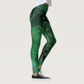 Glitzer Blau Goldmedaille Meerdesign Meerjungfrau Leggings (Rechts)