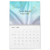 Glitzer Blau und Rosa Kalender (Mär 2026)