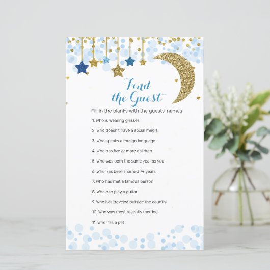 Glitzer blauer Mond Wasserfarbe Finden Sie das Gas (Stehend Vorderseite)